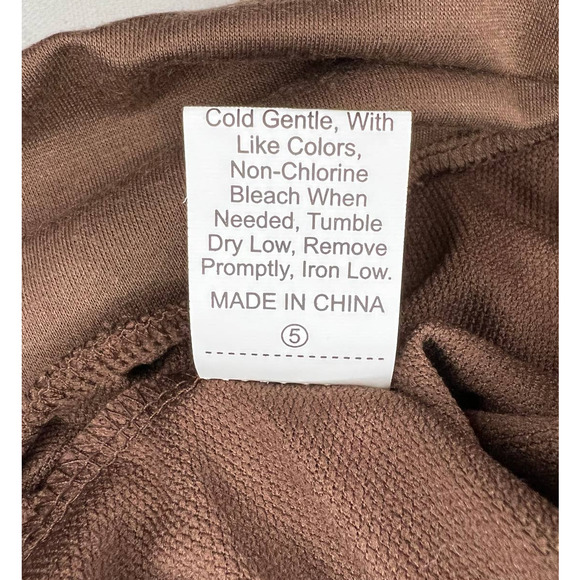 NWT Romwe Brown Light Weight Sweatshirt Long Sleeve Rich Brown with Butterfly M - Picture 7 of 9